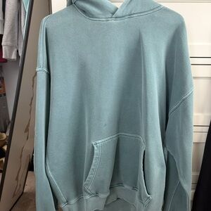 Oversized Crewneck Sweatshirt in Dusty Teal